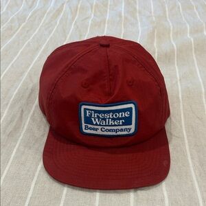 Goorin Bros Red Baseball Cap with Blue Patch - Firestone Walker